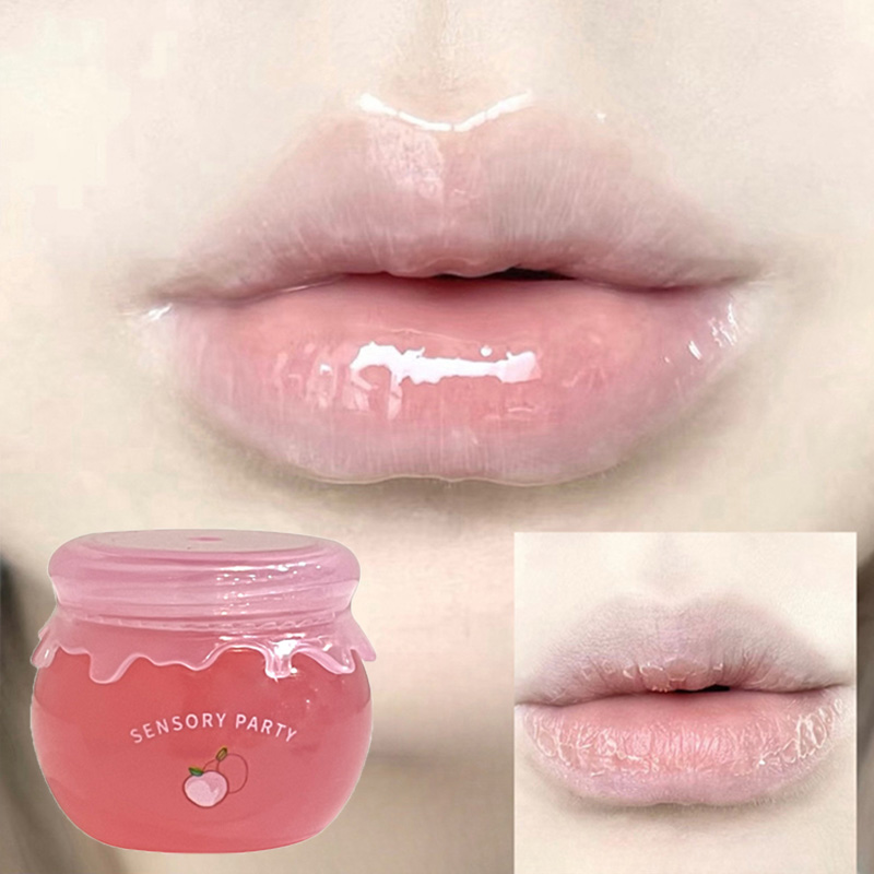 Green Grapes Clear Lip Gloss Maintenance Ενυδατικό Lip Balm Απολεπιστικό Scrub Θρεπτική Περιποίηση χειλιών Peach Water Gloss Lip Tint — image 4