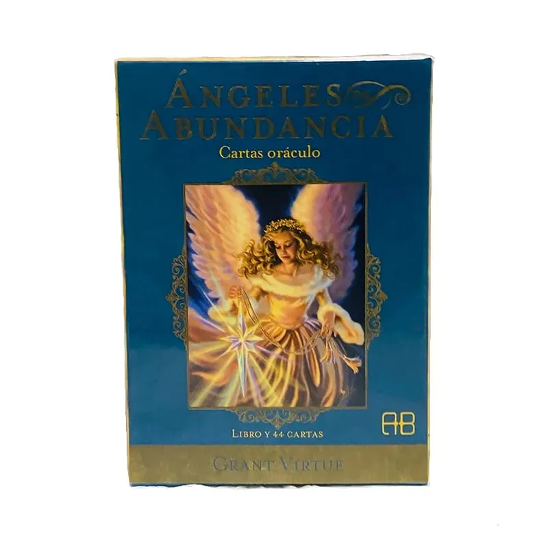 44 Deck Angels of Abundance Oracle Cards 10,4*7,4 cm Spanische Version Fate Divination Tarot Brettspiel Ángeles de abundancia