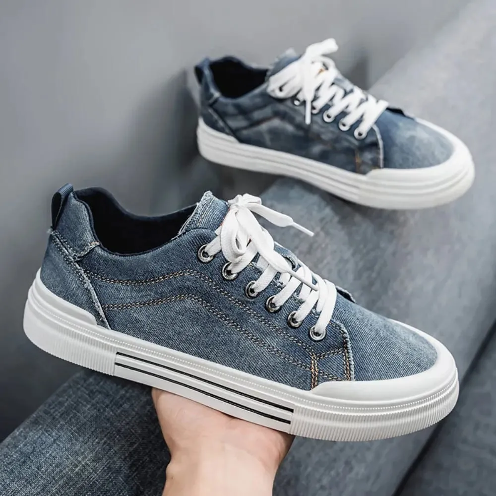 Breathable Canvas Shoes Men Sneakers Soft-soled Casual Board Shoes Low Top Flat Bottomed Trendy Men's Shoes Fashion Zapatillas — image 5