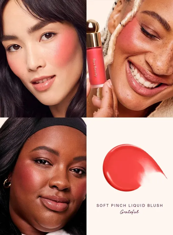 Rare Beauty Melting Cream Blush Makeup Matte Pearlescent Texture Glitter Blush Highlighter Bright Nourish Moisturize Lip Gloss — image 23