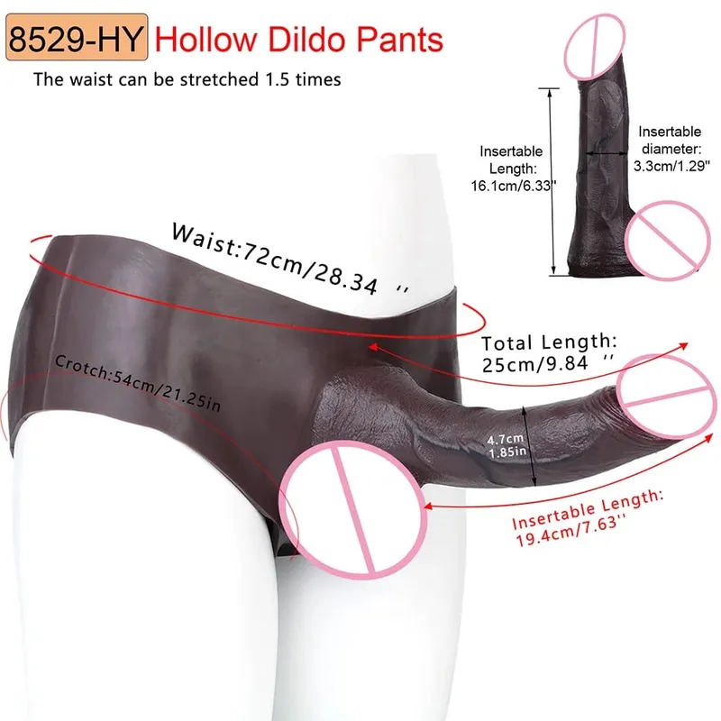Duże, puste spodnie silikonowe typu Dildo Premium, nadające się do noszenia, hiperrealistyczne, wkładane nakładki na penisa, intymne zabawki do noszenia dla dorosłych — image 23