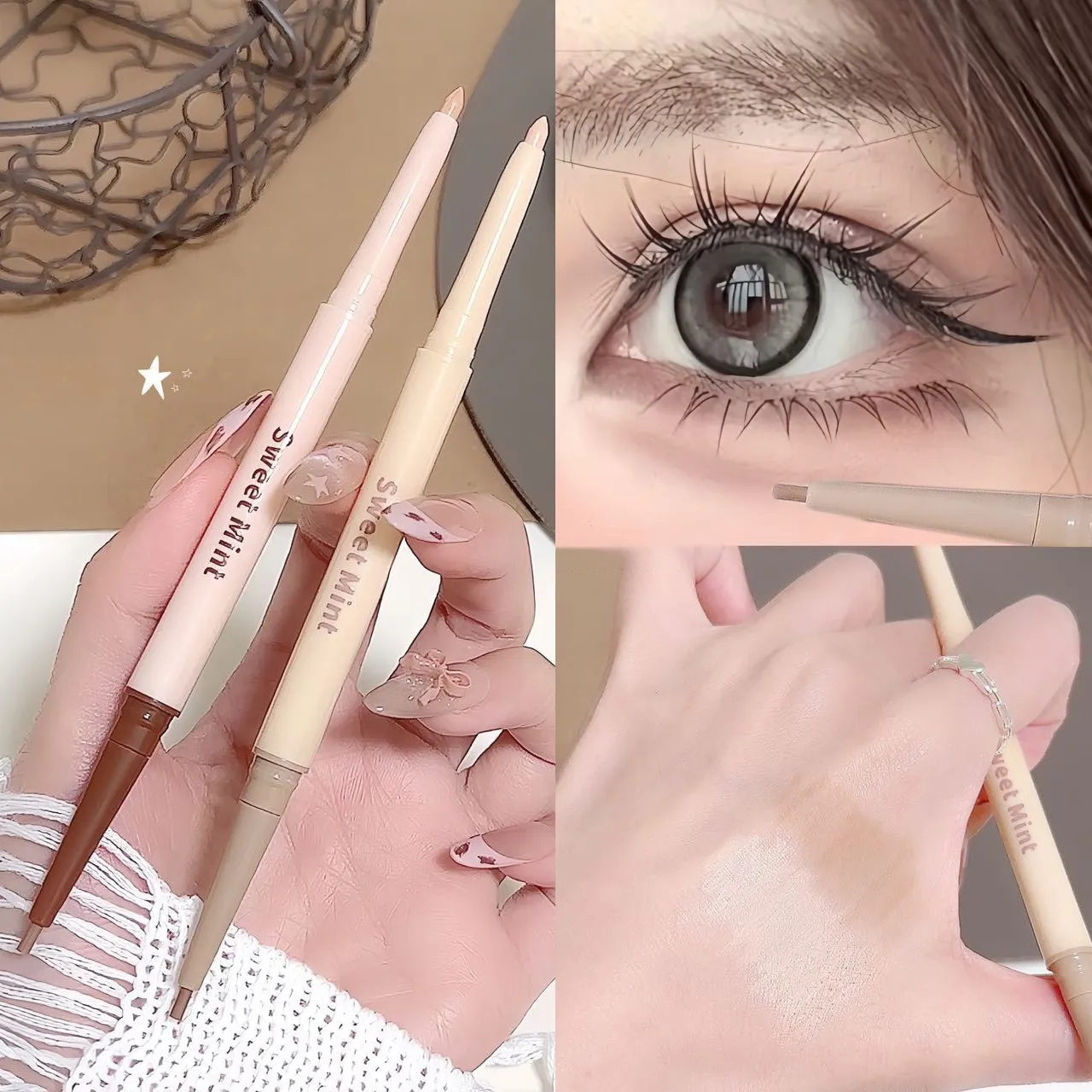 Double Head Eyeliner Pen Lying Silkworm Eye Brighten Bronzer 2 in 1 Waterproof And Durable Not Easy To Halo Dye Natural Makeup — image 2