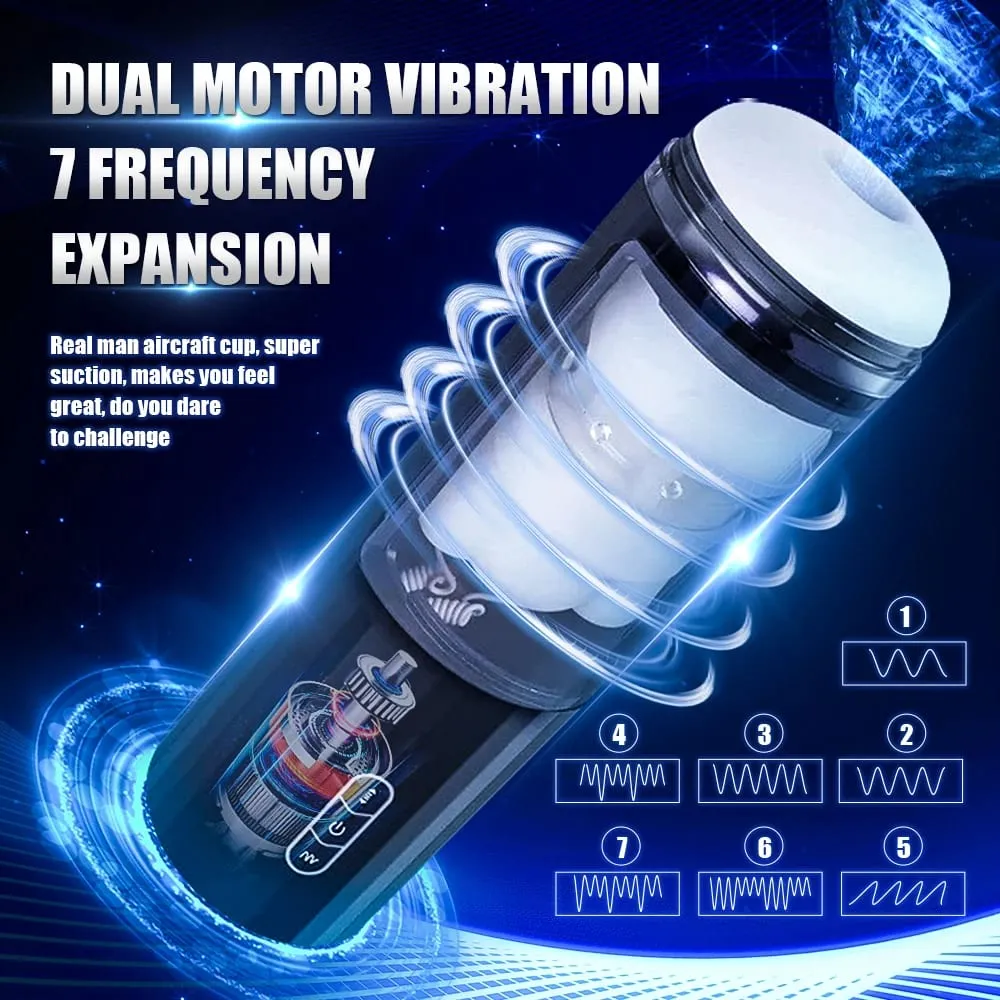 Automatico 9 vibranti e 7 spinte masturbazioni maschili macchina del sesso giocattolo pompino succhiare masturbatore per uomini giocattoli per adulti — image 2