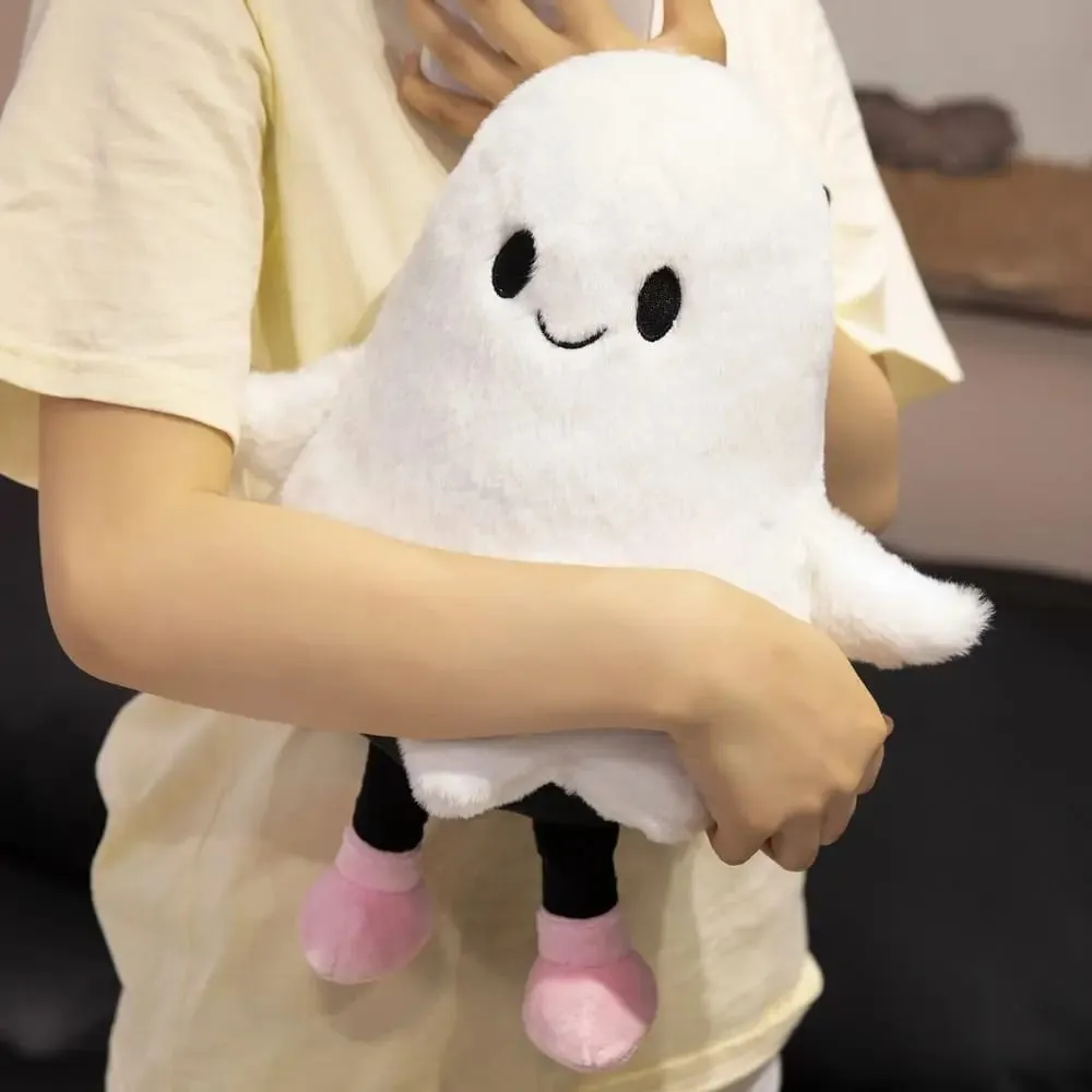 Boneka Mewah Hantu Kecil Simulasi Mainan Boneka Hantu Kartun Buatan Tangan Berbulu Bantal Hantu Holloween Lembut Nyaman — image 3