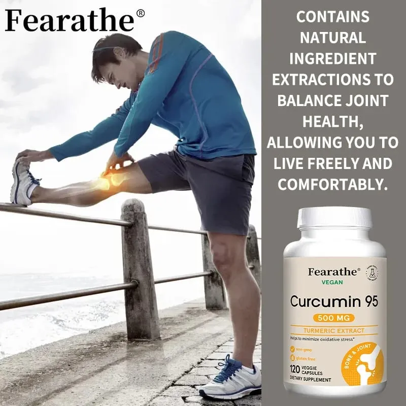 Curcumina - 95 % de curcuminoides - Suplemento de cúrcuma altamente absorbido para la salud de las articulaciones, comodidad y flexibilidad - 120 cápsulas — image 7
