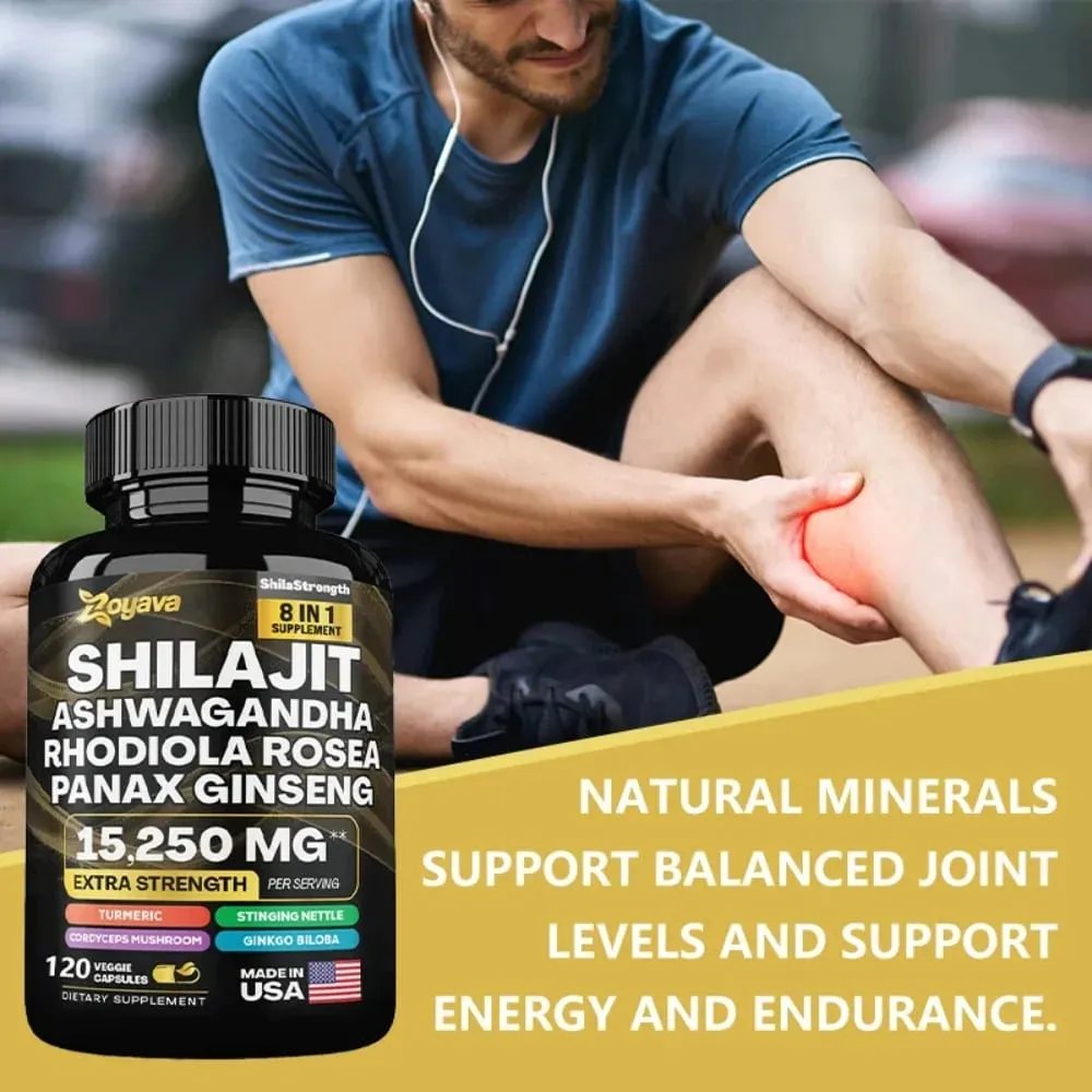 8 in 1 보충제 - 뇌 기억력 집중 에너지 면역 건강을 위한 인삼 Ashwagandha 함유 Shilajit — image 5
