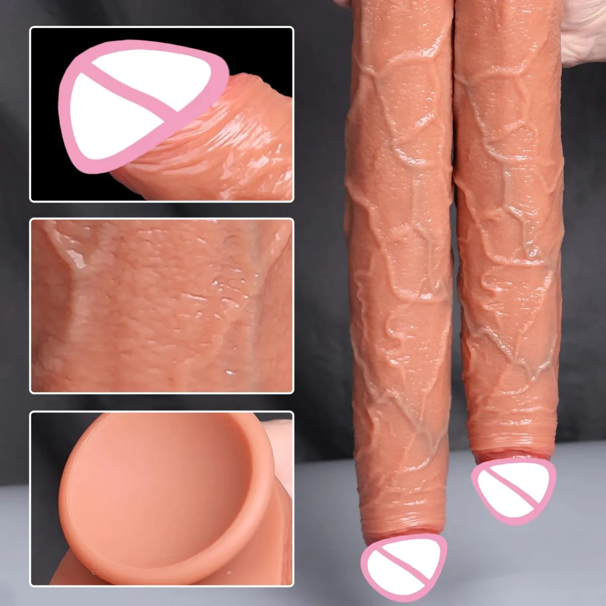 40cm longo vibrador realista forma de cobra única camada silicone pênis grande macio brinquedo sexo anal ventosa pau para mulher g-ponto orgas — image 3