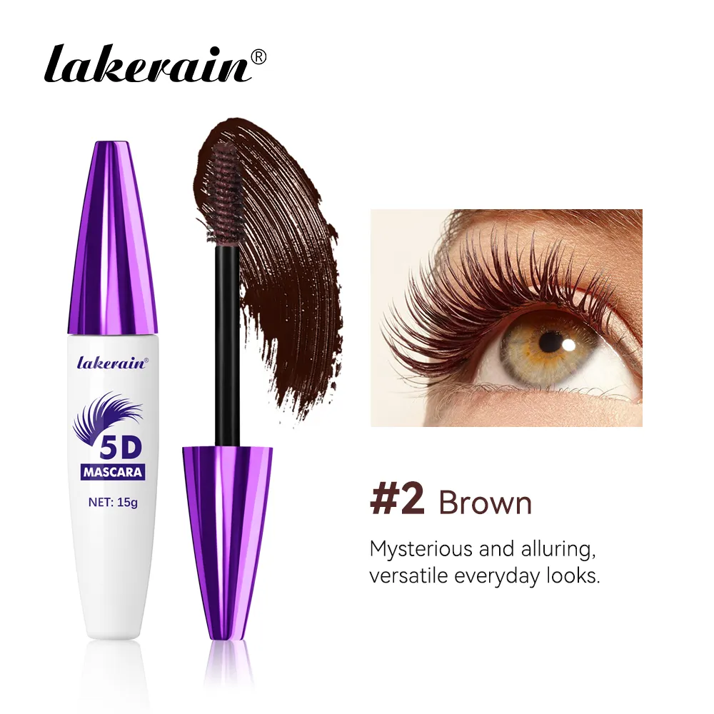 5D มาสคาร่ากันน้ำ Long Lasting Volumizing Curling ยาว Smudge Proof สี Eye Make Up Party เทศกาลเครื่องสำอาง — image 7