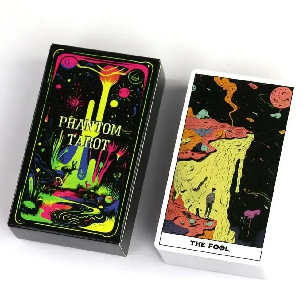 Phantom Tarot Set completo di 78 carte da gioco da tavolo personalizzate in stile Neon Art per divinazione desktop — image 5