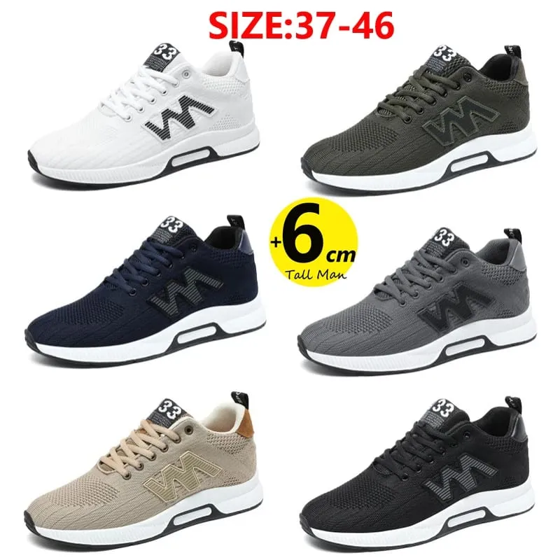 Klobige Turnschuhe für Herren, Aufzug, Höhenerhöhung, Einlegesohle, 6 cm, Sport, Übergröße 37–46 — image 1
