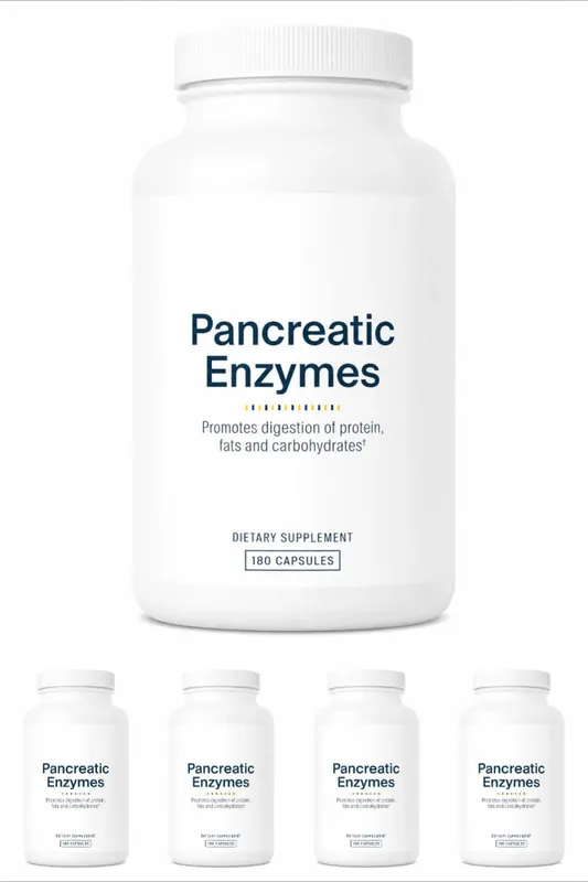 Integratore di enzimi digestivi 180 capsule Miscela di enzimi pancreatici proteasi amilasi lipasi supporta la digestione di proteine, grassi e carboidrati — image 11