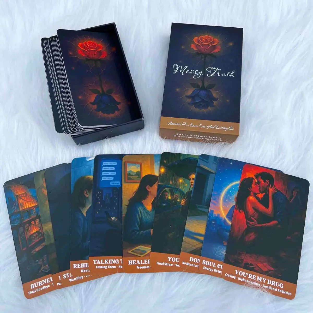 Messy Truth Card 54 Deck 13x8 cm Tarot-Wahrsagespiel für Kinder ab 14 Jahren Entdecken Sie Ihren Weg zur Bewältigung von Herausforderungen in Kartenspielen — image 5