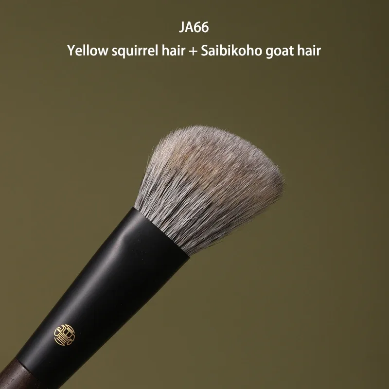 Kuas Rias Buatan Tangan Profesional 1 Buah Kuas Kontur Siku Rambut Kambing Kuda Rubah Tupai Kuas Rias Pegangan Walnut — image 13