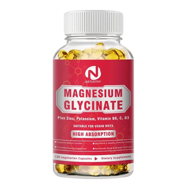 Magnesiumglycinat-Kapseln mit Zink-Kalium für die Gesundheit des Muskel-Herz-Knochen-Immunsystems