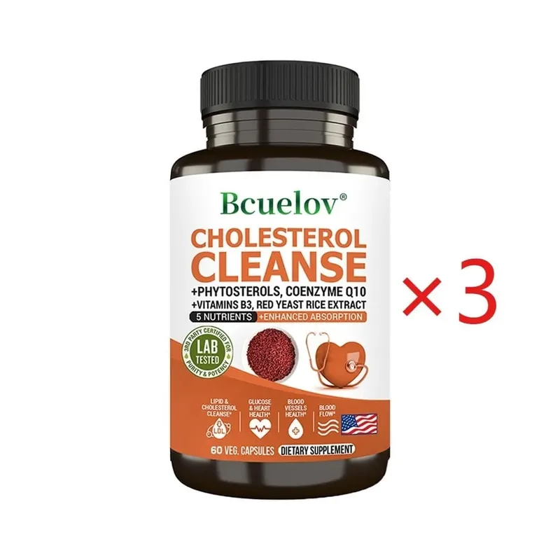 Cholesterol Cleanse Capsules with Coenzyme Q10 Red Yeast Rice Extract Antioxidants Maintain Cardiovascular Health — image 11