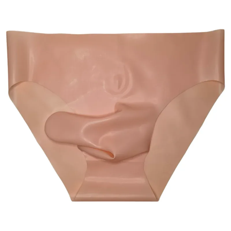 Men's Sexy Latex Sheath Underpants Seamless Rubber Briefs See-Through Male Sissy Couple Low Waist Erotic Tight Safety Panties — image 21