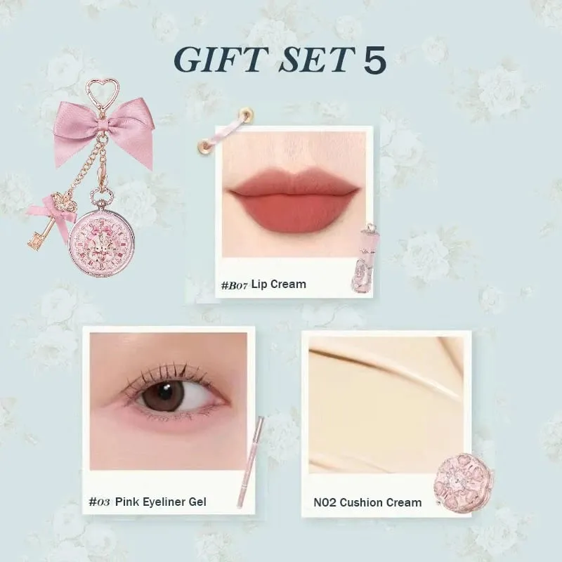 Flowerknows Bunny Garden Collection Gift Set Makeup High Pigment Palette Lip Balm Keychain Velvet Matte Lipstick Cream Blush Set — image 11