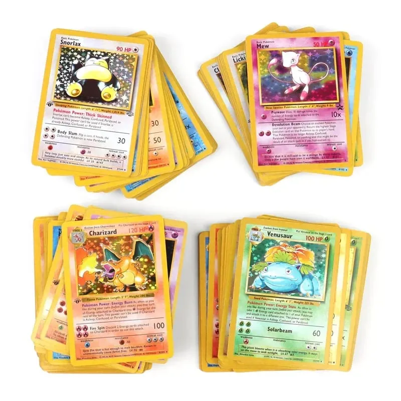 151 יח'\קופסה 1996 כרטיס פוקימון דור ראשון Charizard Pikachu Mewtwo Blastoise צעצועי כרטיס איסוף גרסה אנגלית — image 3