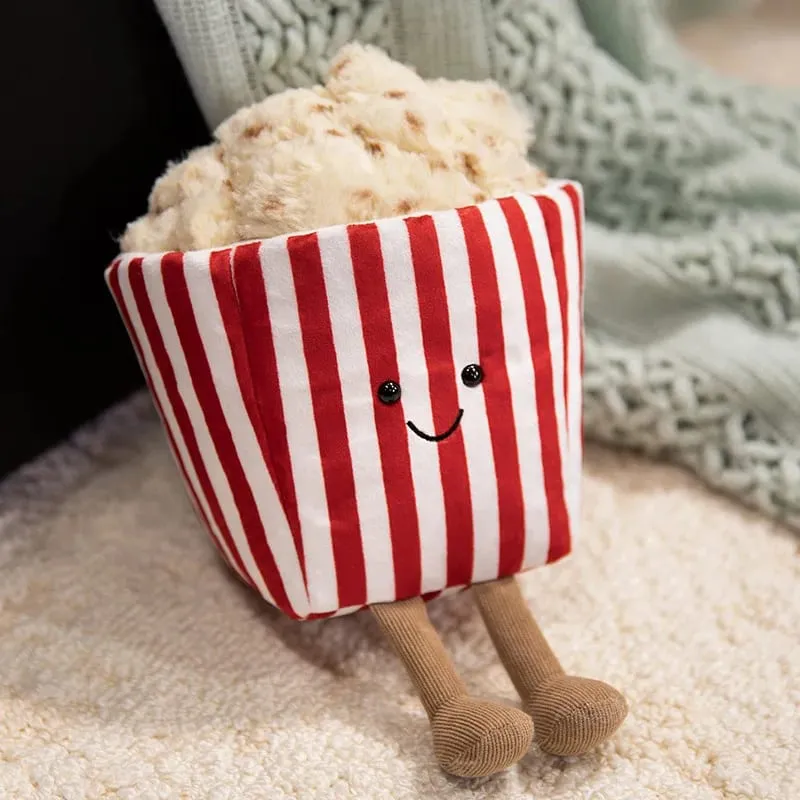 Poupée de pop-corn amusante, Simulation mignonne, jouet en peluche, cadeau pour enfants, poupée douce et mignonne