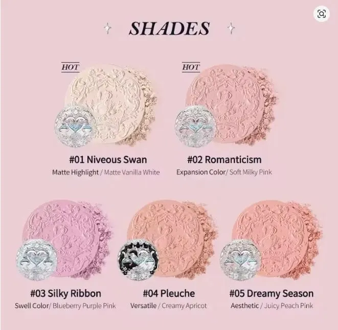 Flower Knowledge Swan Ballet Eyeshadow Lip Glaze Angel Lipstick Midsummer Night Blush Grooming Plate Set — image 4