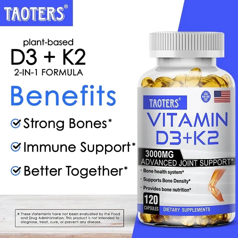 Vitamin D3 & K2 | Dukungan Kesehatan Tulang & Kardiovaskular Dukungan Sistem Kekebalan Tubuh 120 Kapsul — image 3