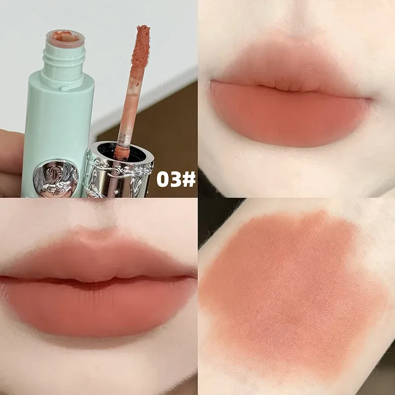 Matná nahá tekutá rtěnka Hydratační lesk na rty Trvající rty Mud Soft Silky Lip Stain Přírodní make-up 6 barev Lip Stain