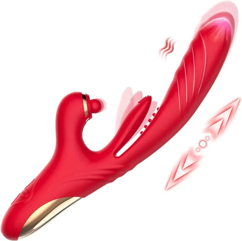 3in1 Thrusting Dild Vibrator for Women G Spot Tapping Heating Suck 20 Mode Clitoris Stimulator Sex Toys Female Goods for Adults