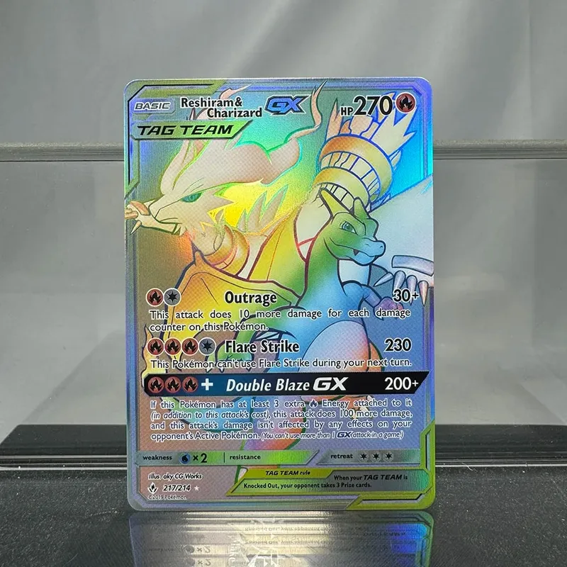 Charizard PTCG Single Collection Card 1. vydání 1996 Vmax Ex Rare Rainbow Card PKM Proxy karty Hračky Dárky — image 13