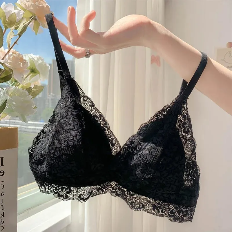 French Summer Bralette – bezdrátová push-up podprsenka pro malý hrudník, ultra tenké trojúhelníkové košíčky a sexy sada spodního prádla a sexy tushy — image 1