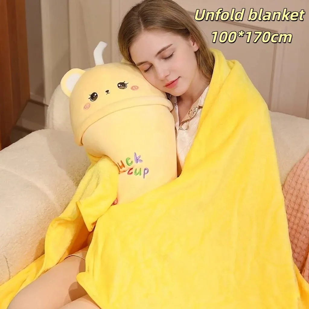 Tazza da tè al latte Cuscino in peluche Cuscino per divano morbido imbottito per animali Coperta squishy Adorabile decorazione per la casa Giocattoli Regali a sorpresa di compleanno — image 9