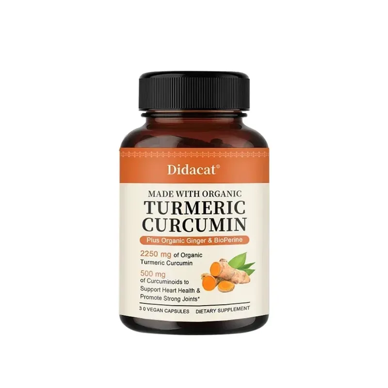Kurkuma Curcumin Kapsle 2250 mg bylinný extrakt 95 % kurkuminoidy s černým pepřem Silná podpora kloubů