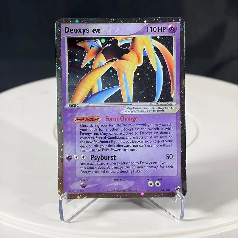 Karty proxy Seria EX Rayquaza Złota gwiazda Charizard Gengar Pikachu Hobby Hobby Kolekcje Kolekcja gier Karty Anime — image 2
