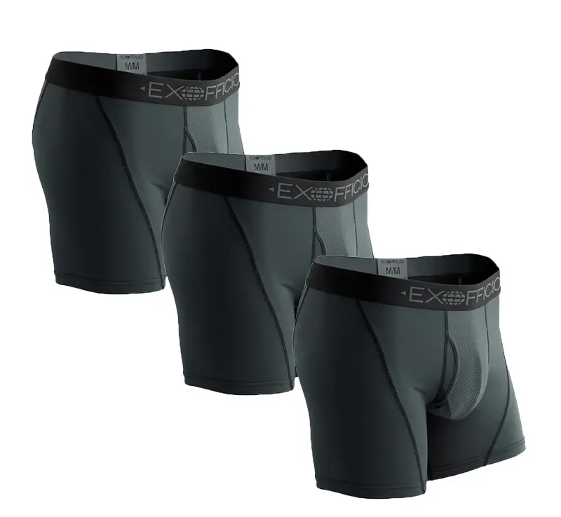 3Pack Exofficio Mens Underwear Boxer Brief With Fly Men Mesh 6" Boxer Briefs Underwear Sports Boxer Brief Shorts Light Comfy — image 1
