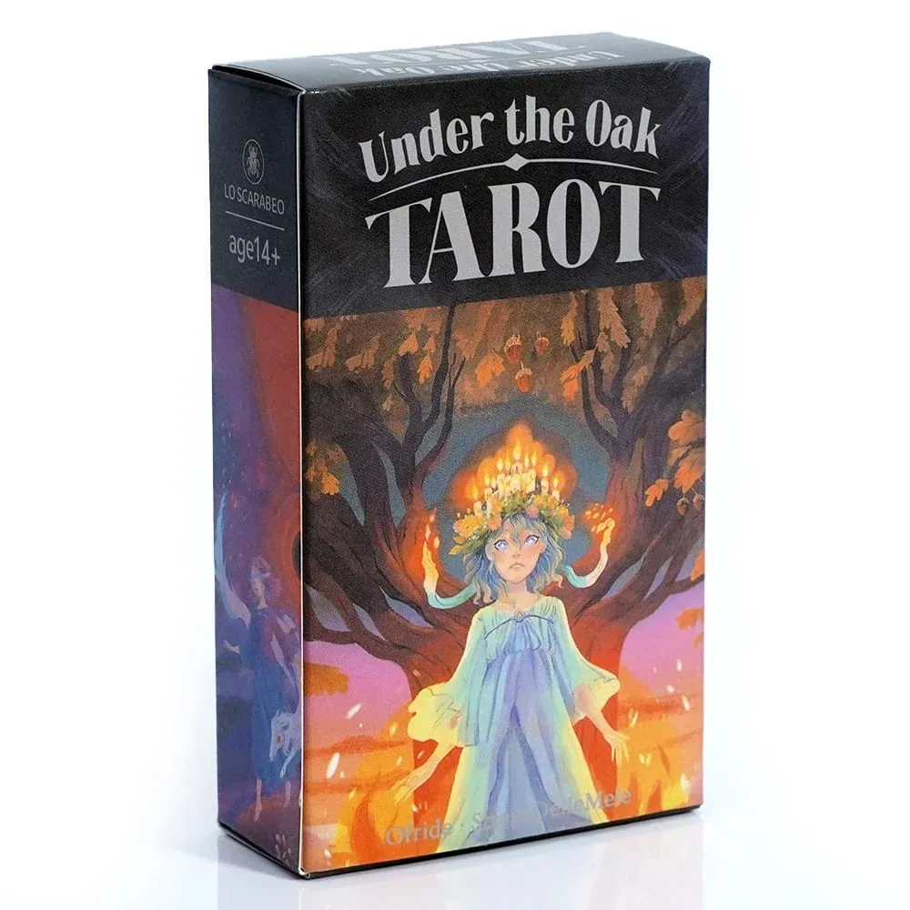 Under The Oak 78pcs Cartes de Tarot Tarot Deck Unique Jeu de Plateau de Divination Combinant Faits et Fiction pour des Lectures Perspicaces