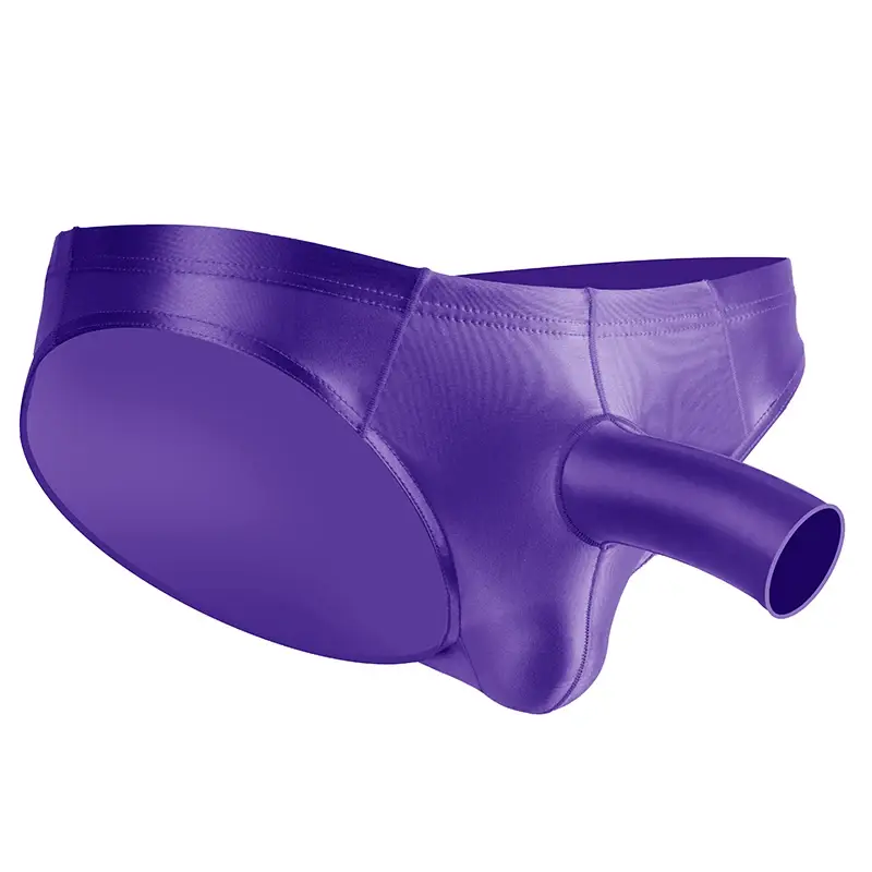 Men's glossy underwear open Pouch Panties Men Smooth Underwear Lingerie Hip Lifting High Elastic Bikini Briefs gay underwear — image 26