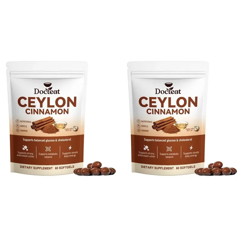 Ceylon Cinnamon Softgels with Vitamin B6 MCT Oil Supports Balanced Glucose and Cholesterol Metabolic Balance Energy 60 Softgels — image 8