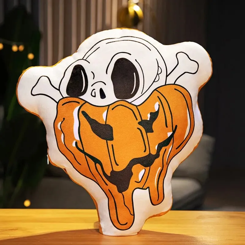 Oreiller doux amusant, fantôme de citrouille, elfes mignons, squelette de mort, chat foncé, décoration de maison Halloween, coussin de canapé, jouets de sieste, 30CM — image 14