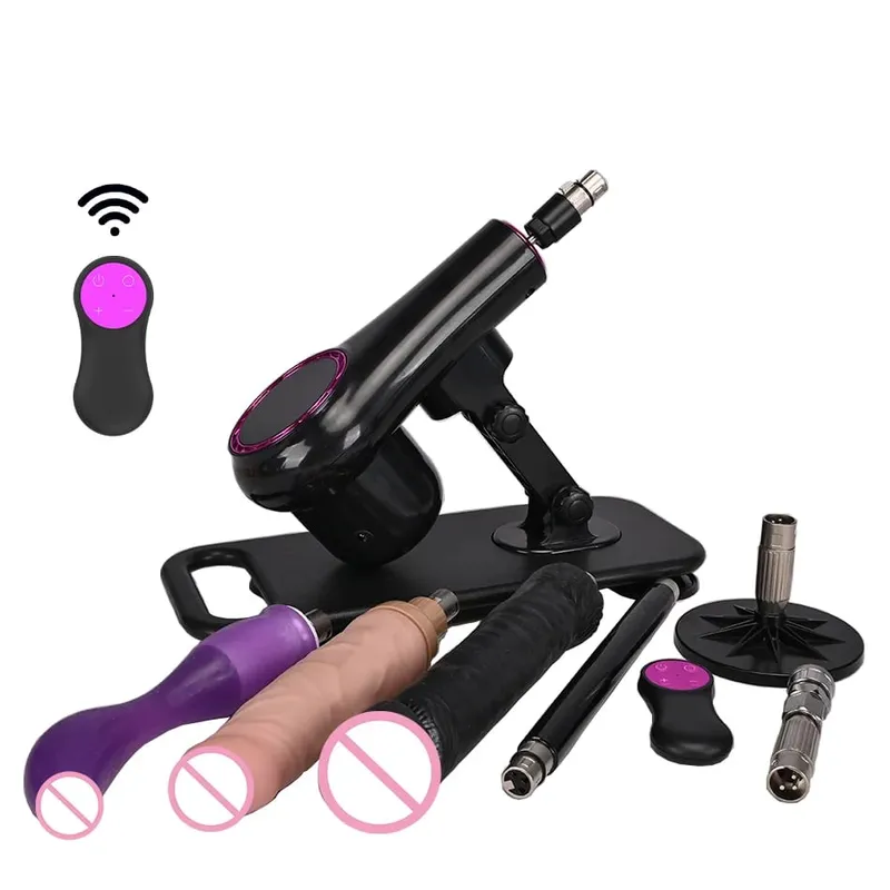 vibratore telescopico automatico della macchina dell'amore che spinge la macchina del sesso con diversi giocattoli allegati al dildo Giocattoli del sesso — image 13