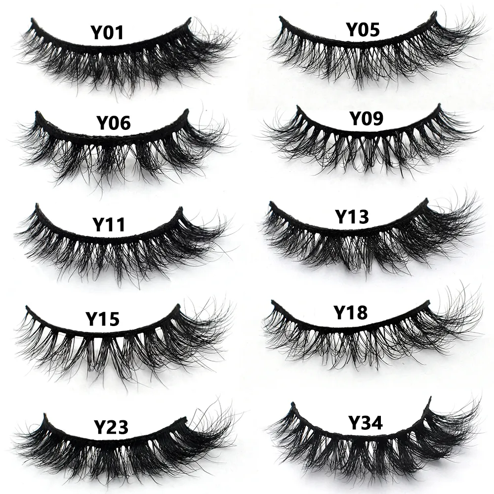 Mink จริงปุยสั้น Eye Lashes Extension Wispy นุ่มธรรมชาติขนตาปลอมสั้นสวมใส่ทุกวัน Full Strip Lashes แต่งหน้า — image 4