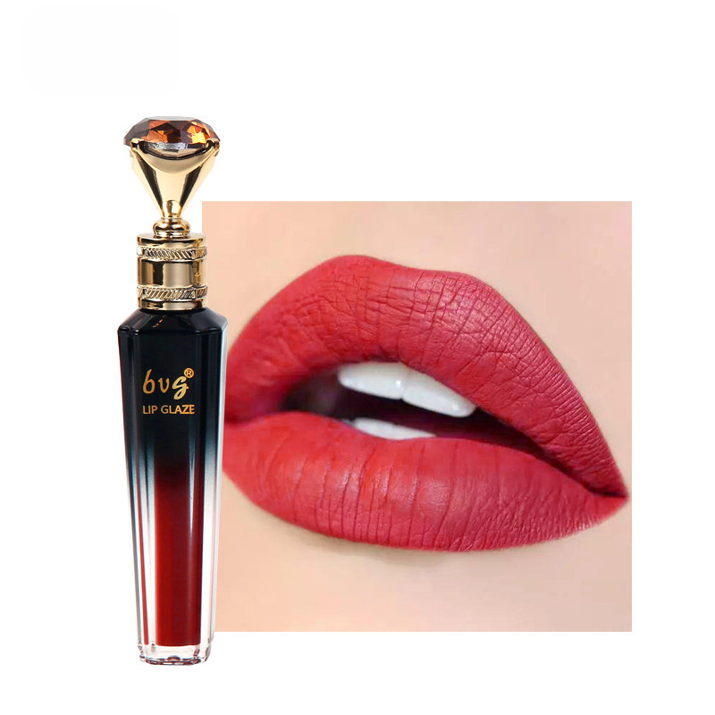 Lip Gloss Holdbar Fugtgivende Vandtæt Ikke-fadende Non-stick Cup Farve Holdbar Velvet Mat Lip Gloss Kosmetik til kvinder — image 9
