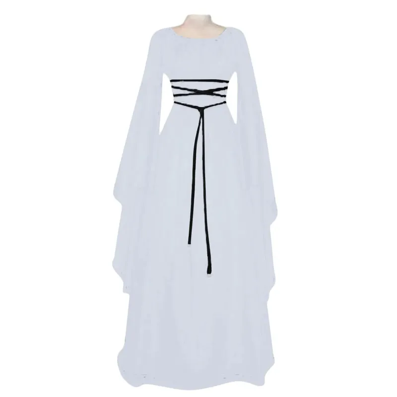 Abiti da donna Costume cosplay medievale vintage Fantasma Strega Vampiro Abito gotico Abito da festa in maschera di Natale di Halloween — image 11