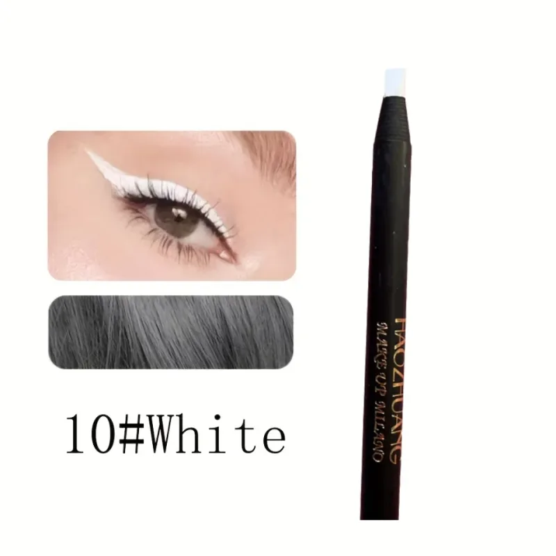 Pull Eyebrow Pencil Black Makeup High Quality Wild Line Eyebrow Pencil Hard Core Flat Head Pen White Waterproof — image 11