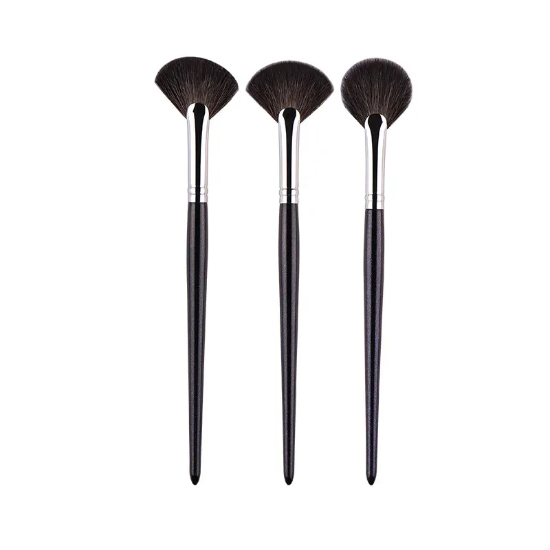 1 kus Malé vějířové štětce na make-up Zvýrazňovač Nosní stíny Štětec na make-up Tvářenka na kontury nádherné kosmetické nástroje Kozí srst