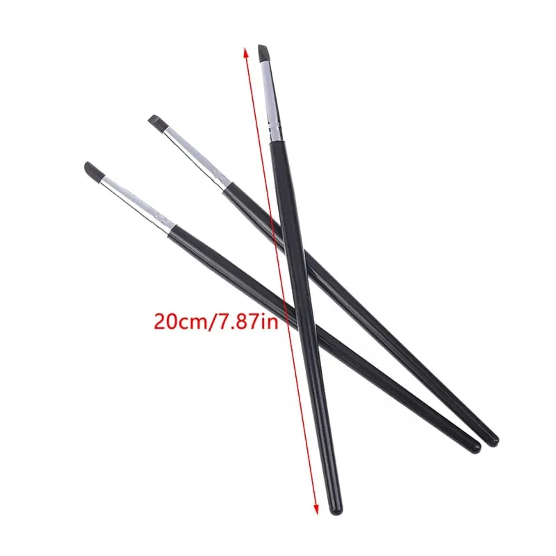 【Kuas Eyeliner Silikon Hitam Kuas Lipstik Alis Serbaguna Mudah Digunakan Pena Lukis Kuku Rias Pembentuk Mata】 — image 6