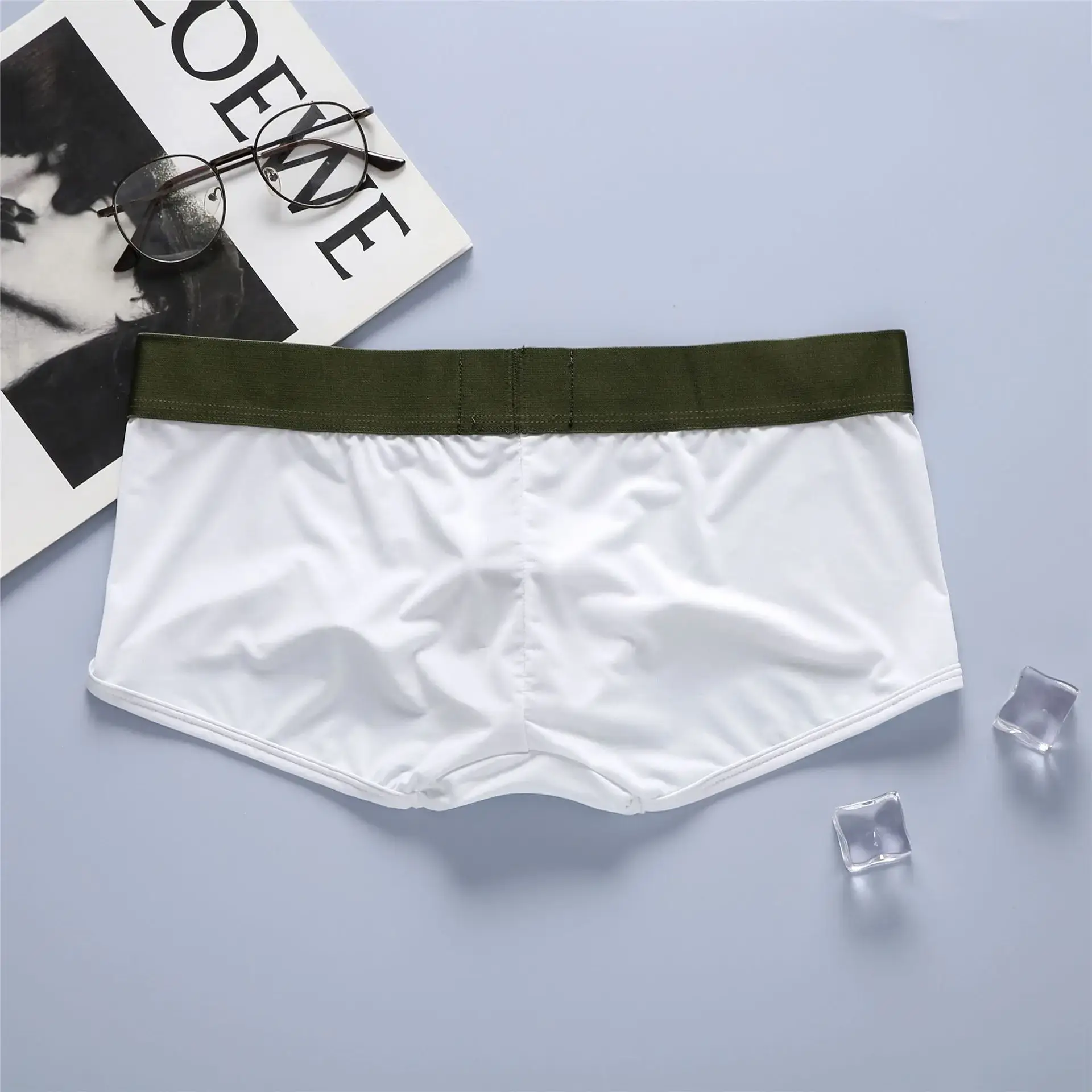 Neue Herren-Unterwäsche mit flachen Ecken, niedrige Taille, sexy, elastisch, dreidimensionale Tasche, bequeme Unterwäsche mit flachen Ecken, Addicted — image 3