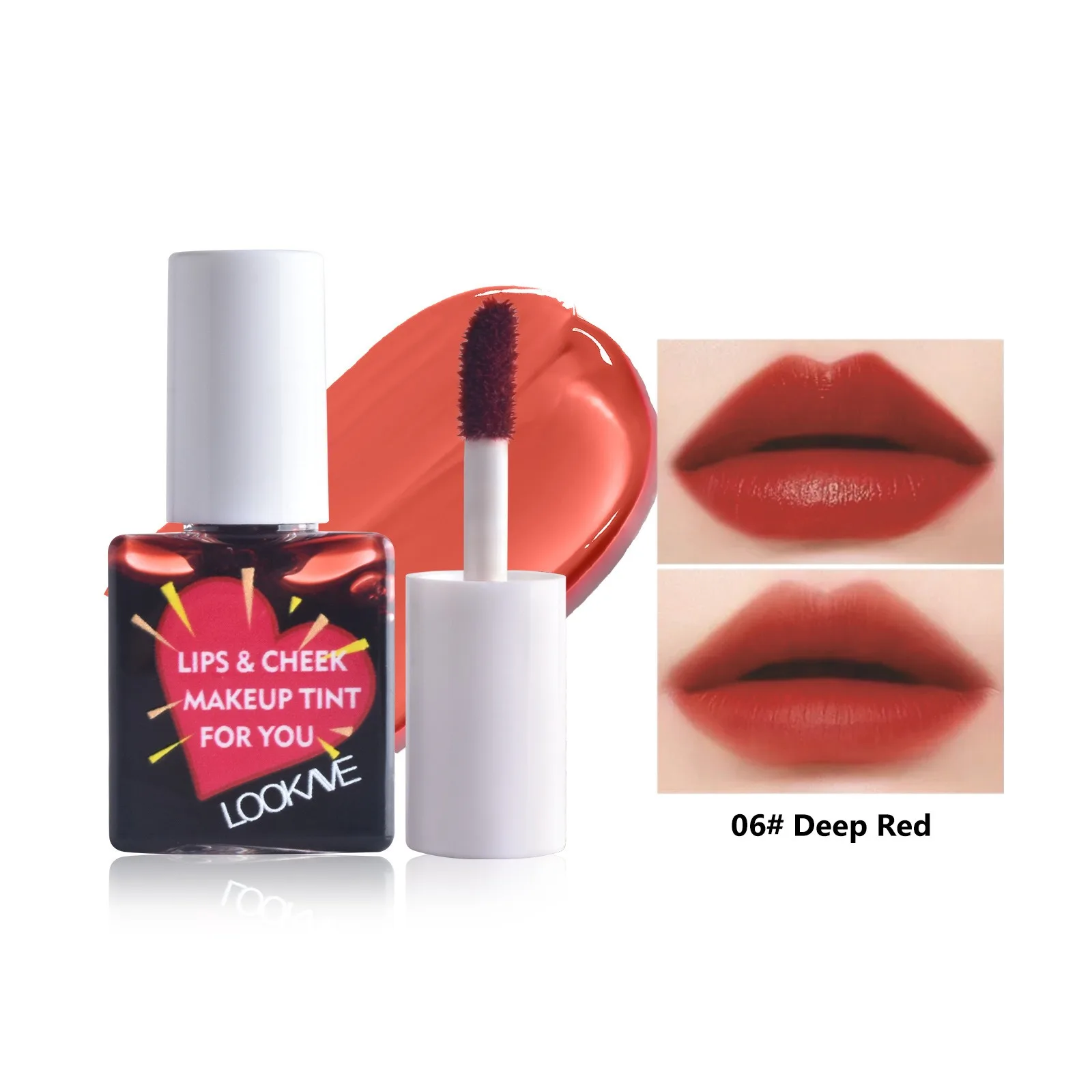 Lip Cheek Water Tint Mat Lip Stain Fugtgivende Frugt Flydende Læbestift Blush 6 Farve Lip Gloss Langtidsholdbar Vandfast Kosmetik — image 8