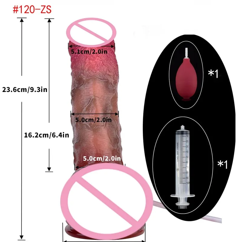 Lebensechte Squirting Penis Silikon Ejakulation Großer realistischer Dildo mit Sucker Skin Touch Anal Sexspielzeug für Frauen — image 11