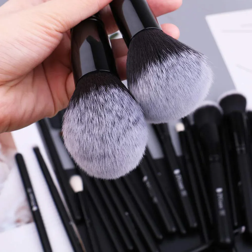 DUcare Kuas Rias Hitam Kuas Rias Profesional Eyeshadow Foundation Bedak Rambut Sintetis Lembut Kuas Rias Brochas Maquillaje