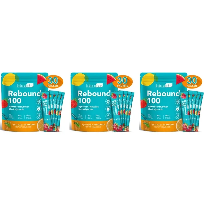 Hatmanlabs Rebound 100 Electrolyte Mix Pulver Sockerfri med Kalium Magnesium Zink Stöder muskelkomfort 30 paket — image 9