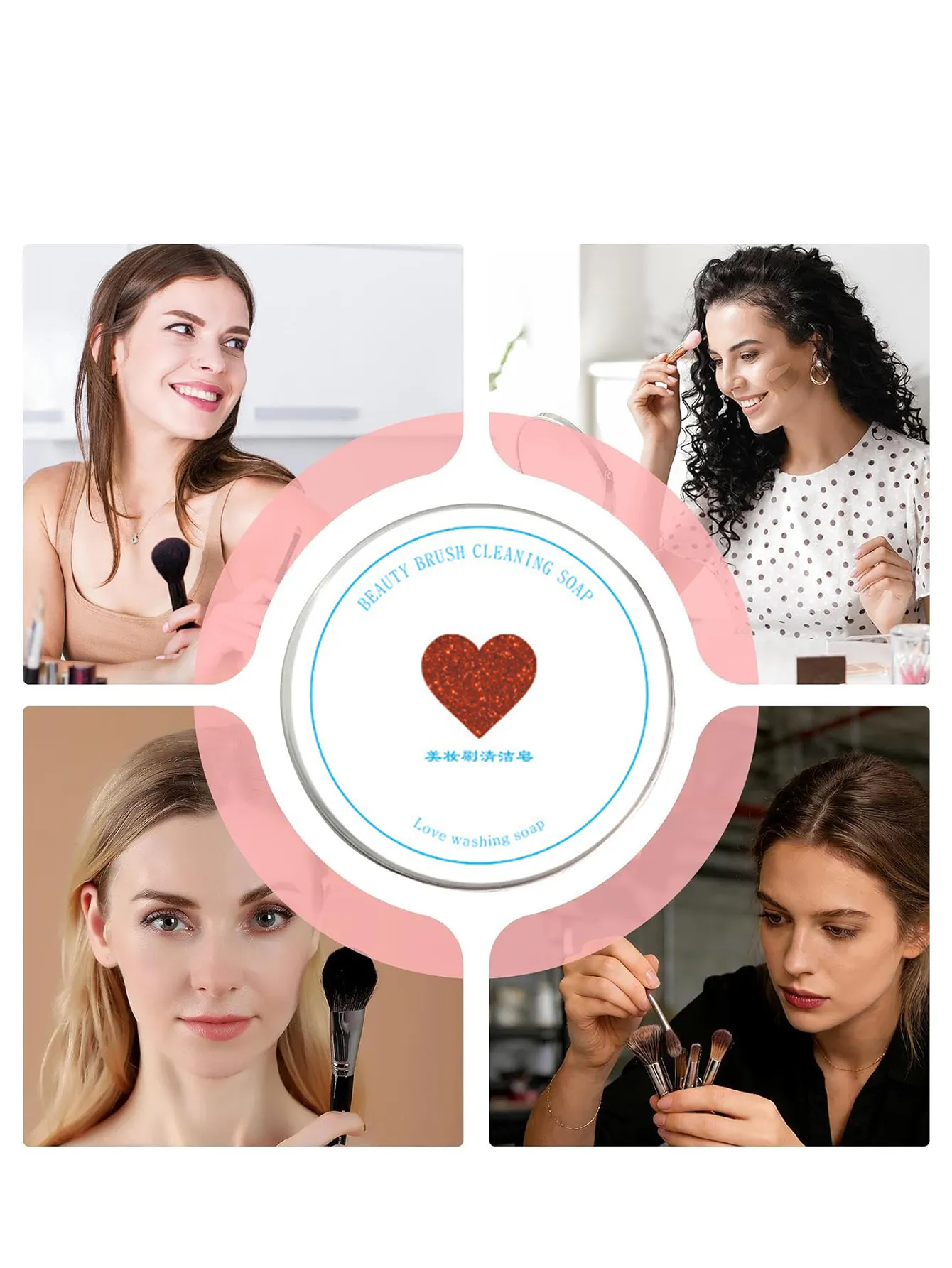 Sapone per la pulizia dei pennelli da trucco portatile Sapone detergente naturale multiuso riutilizzabile per cosmetici da viaggio Pulizia profonda veloce ed efficace per pennelli da trucco Piumini da cipria Vari prodotti per il lavaggio di bellezza — image 7